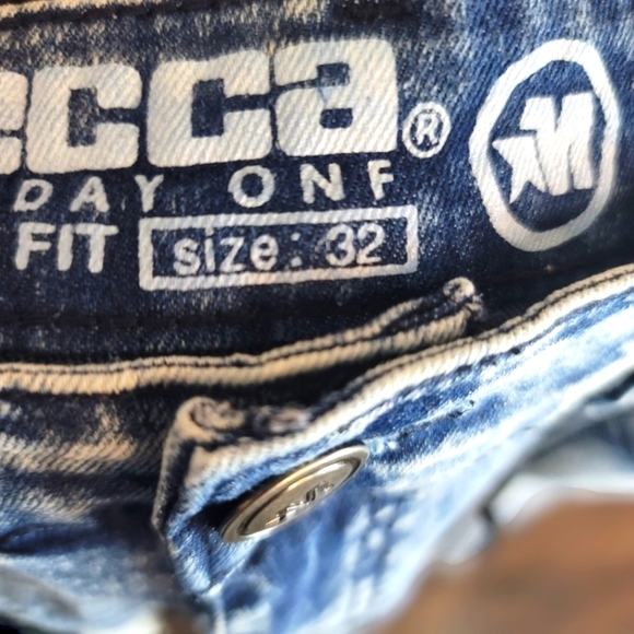 *NWT* MECCA Since Day One Mac-8006 Stretch Fit Acid Wash Shorts Size 32 - Picture 2 of 4